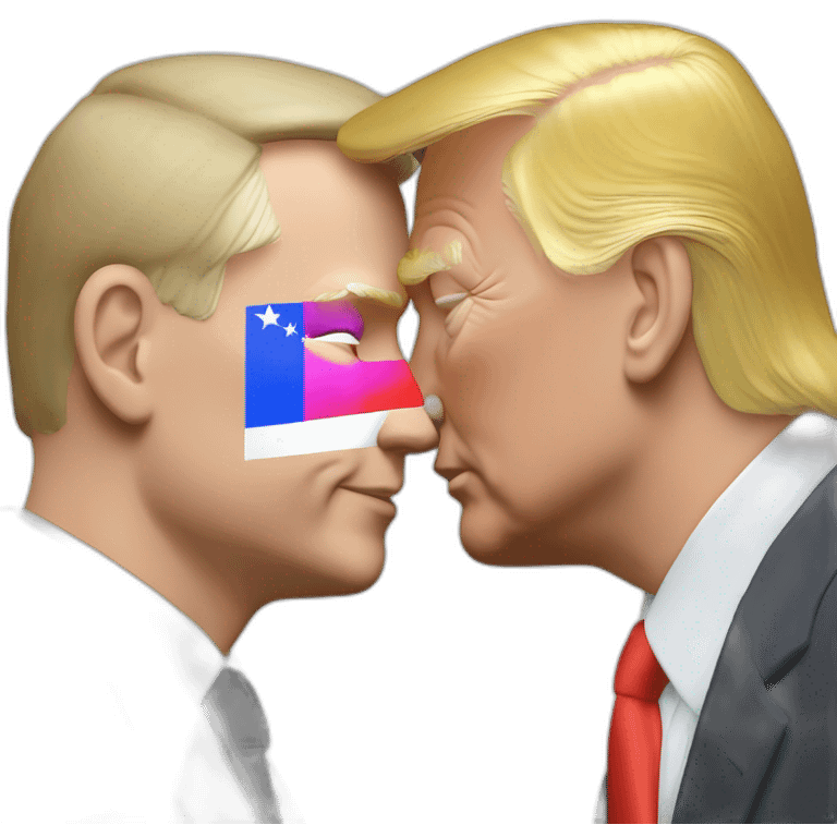 trump-and-putin-kissing,-lgbtq+ friendly, positivity, inclusiveness emoji