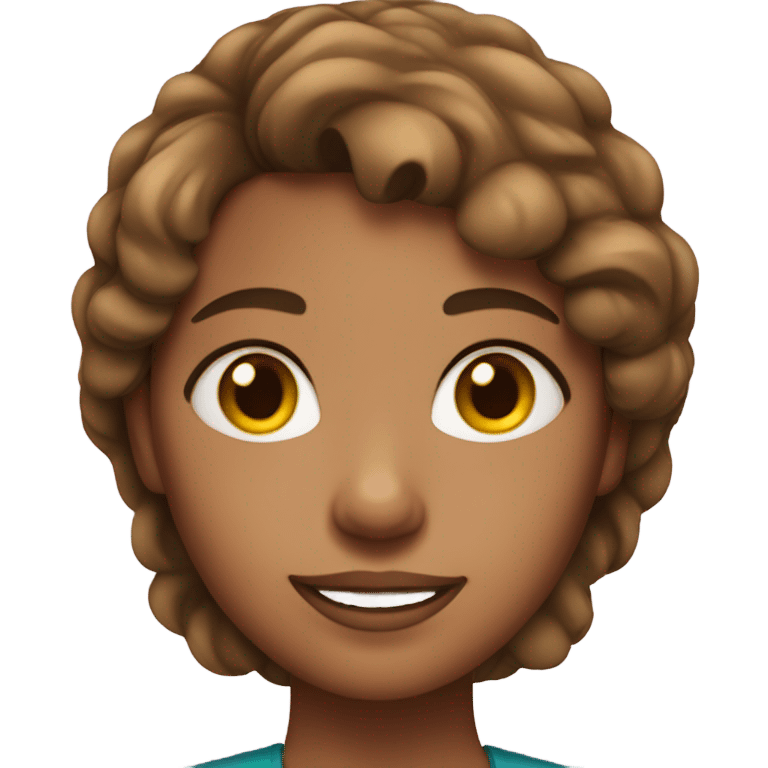 revuelves girl with tan skin and brownish hair emoji