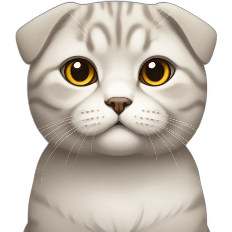 Scottish fold breed cat emoji