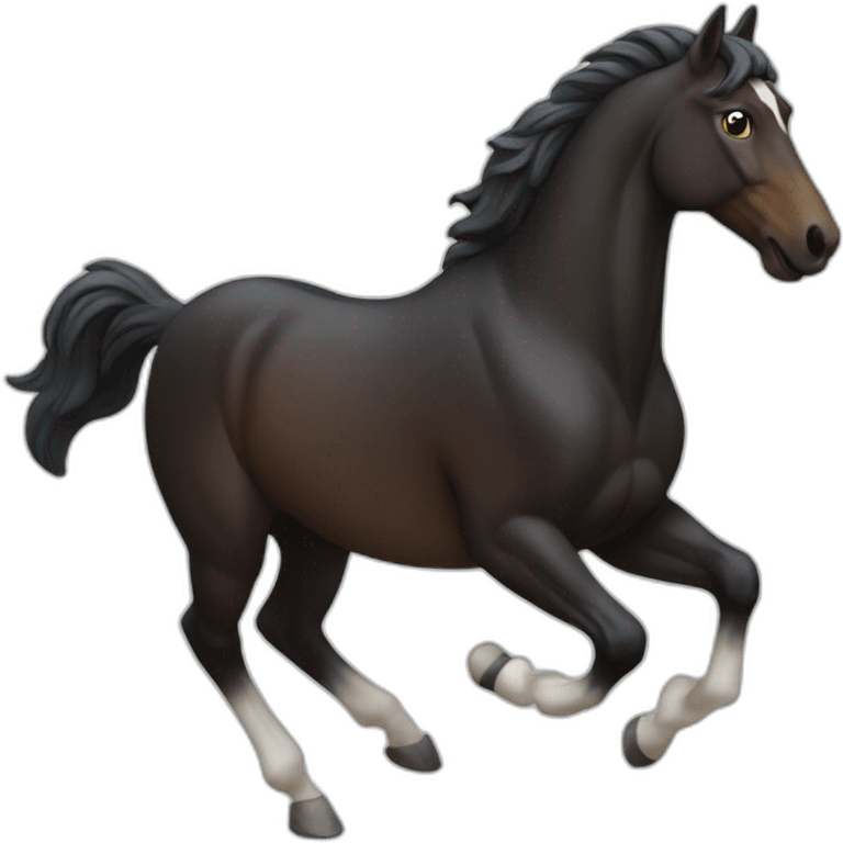 running dark horse emoji