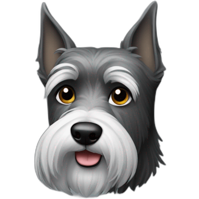 Grey and black Scottie dog emoji