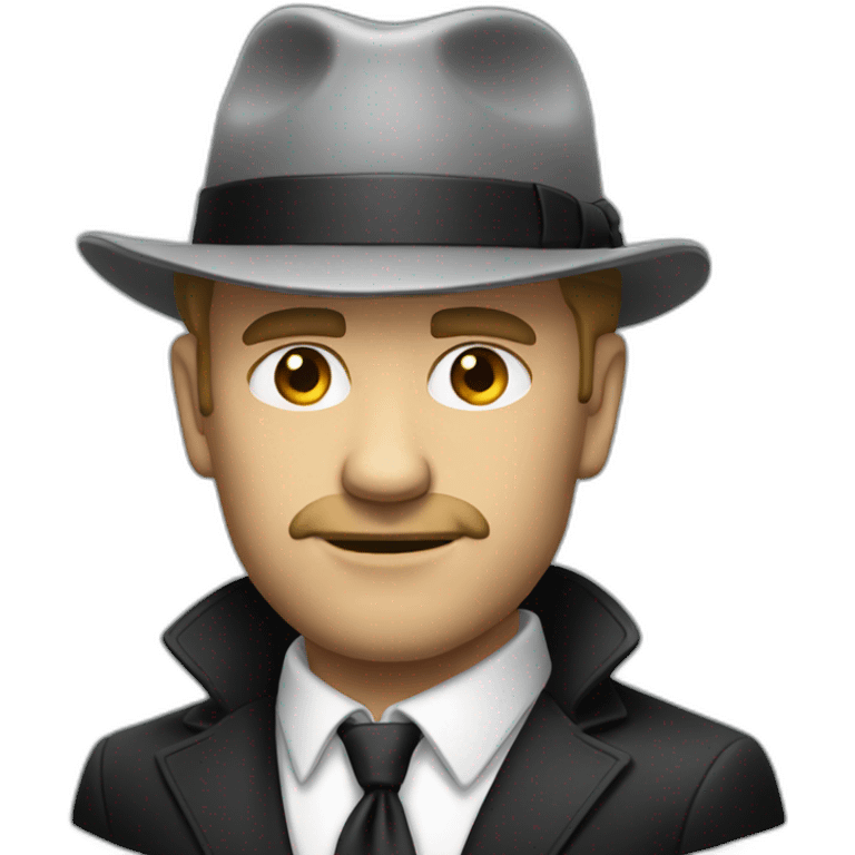 white guy in a mafia emoji