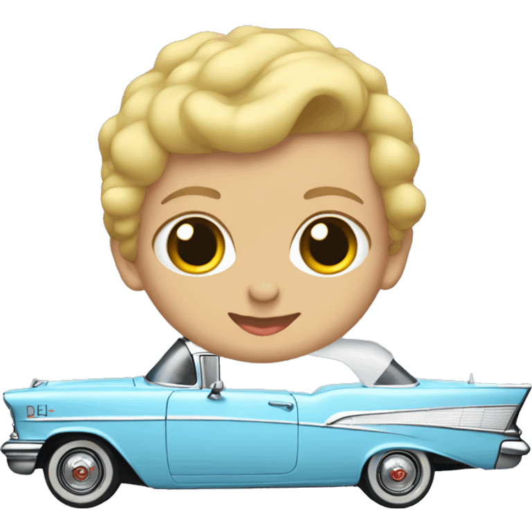 baby blue 1957 chevy bel air emoji