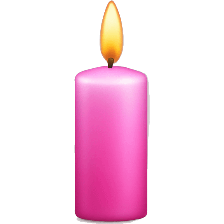 Pink christmas candle emoji