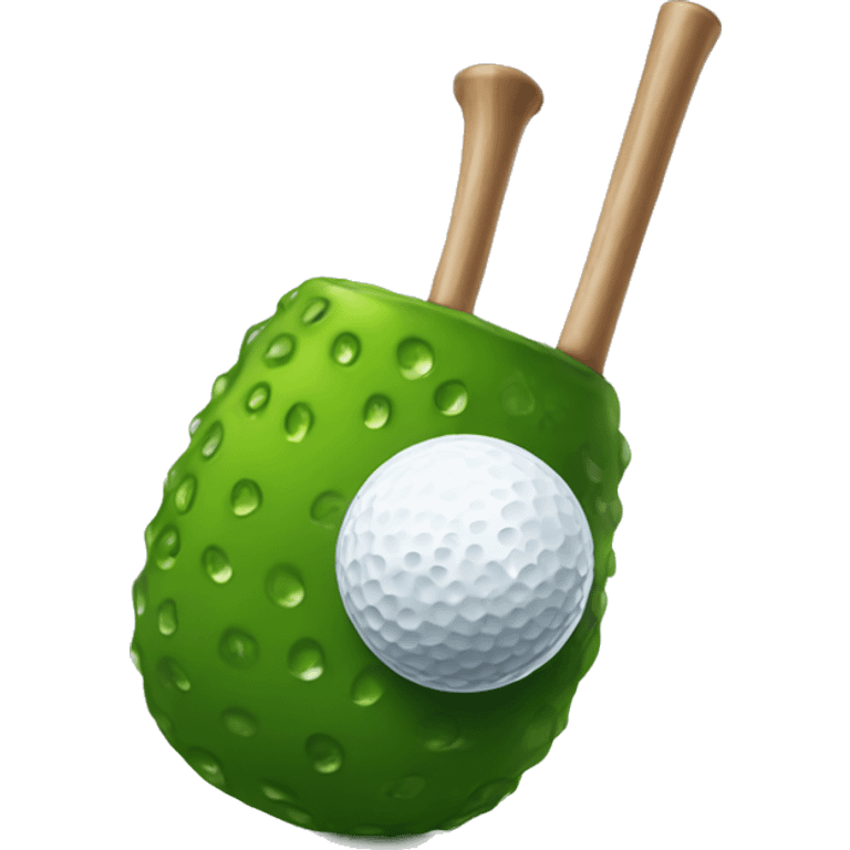 Golfing pickle  emoji