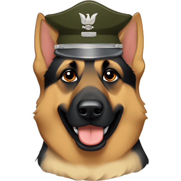 German shepherd military uniform  emoji