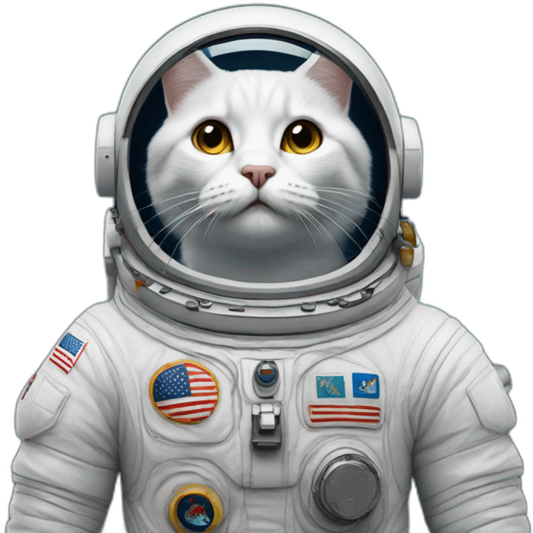 Un chat astronaute emoji