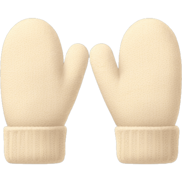 Cute mittens (beige) emoji