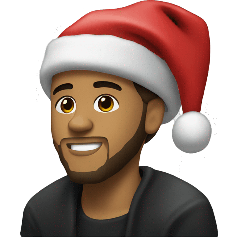 J Cole with a Santa hat emoji