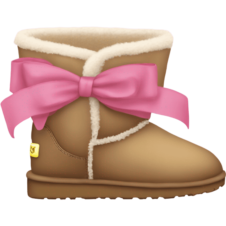 Coquette uggs with pink bow emoji