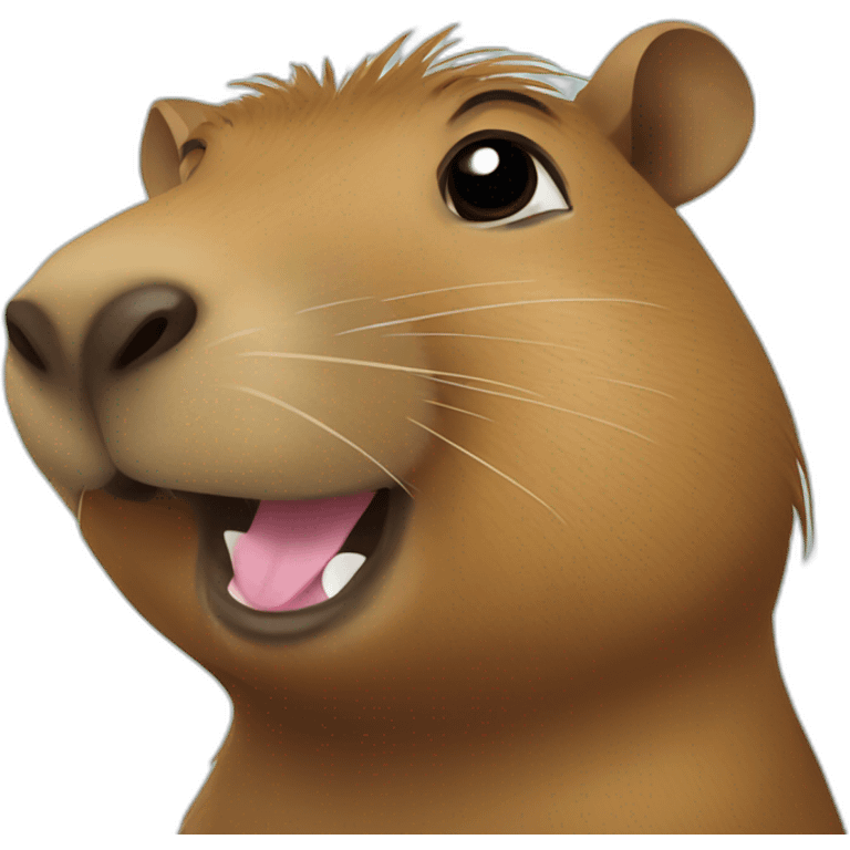 Capybara on facetime emoji