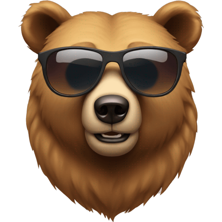 bear wearing sun glasses emoji