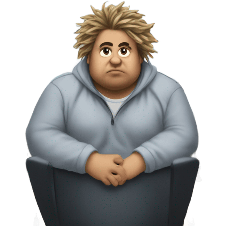 fat, ugly computer hacker  emoji