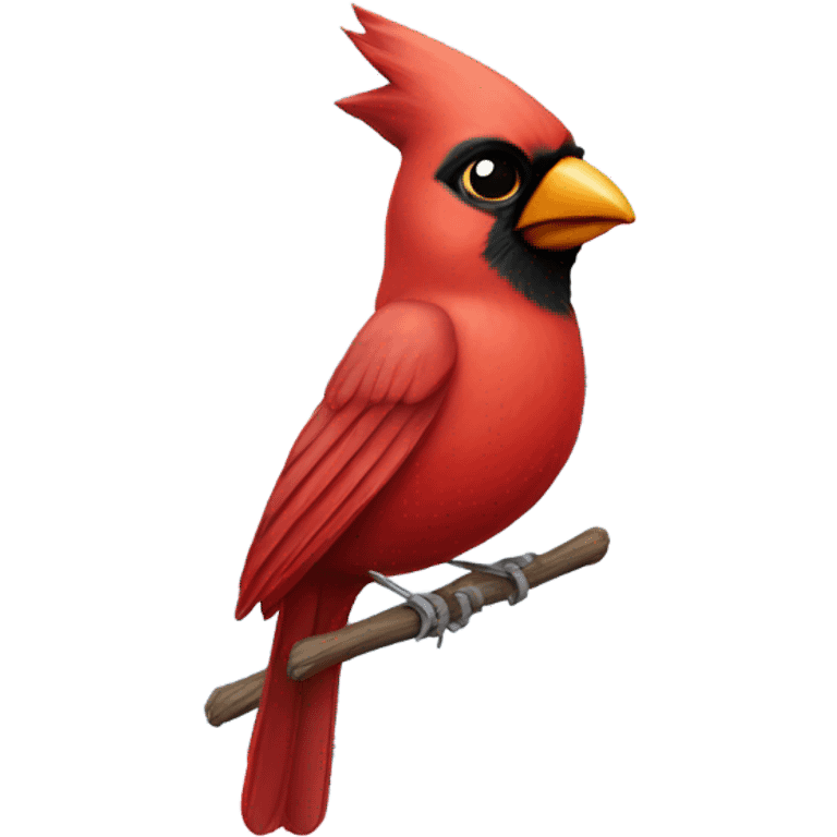 Cardinal on a cloud emoji