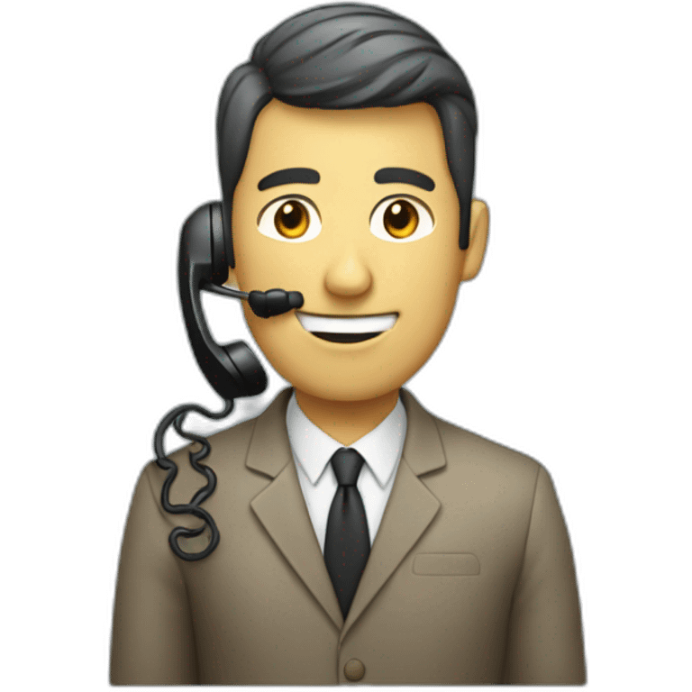 persona usando un teléfono emoji