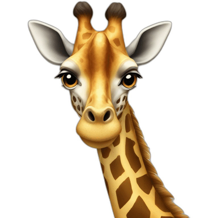 giraffe thinks emoji