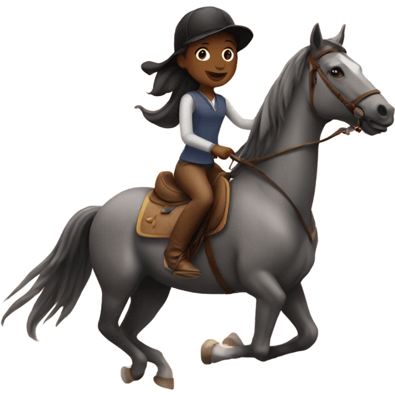 Girl riding a horse emoji