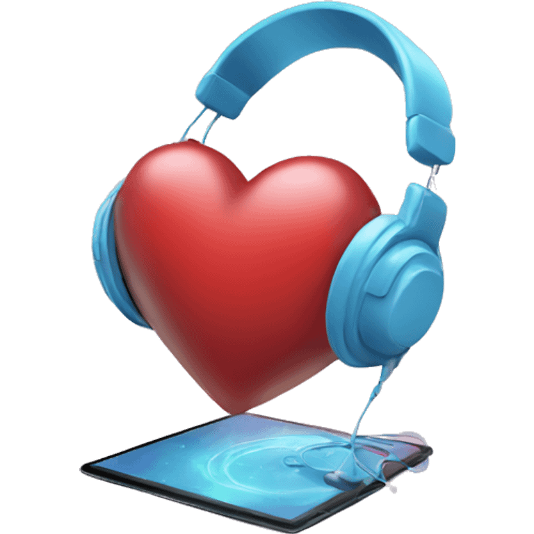 healing heart with headphones emoji