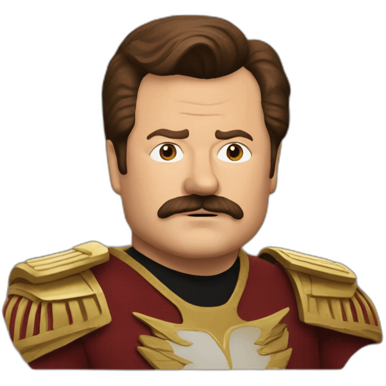 Ron Swanson as captain kirk emoji