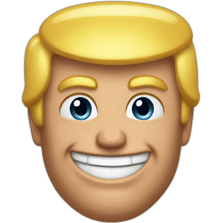 trump smiling with muscles emoji