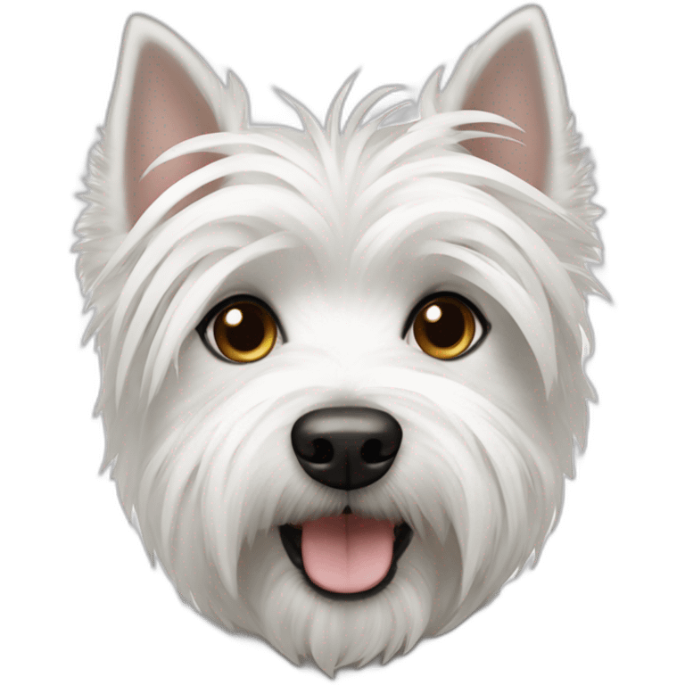 westie with a brunette emoji