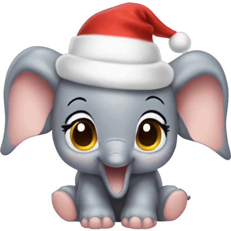 baby Dumbo Christmas hat emoji