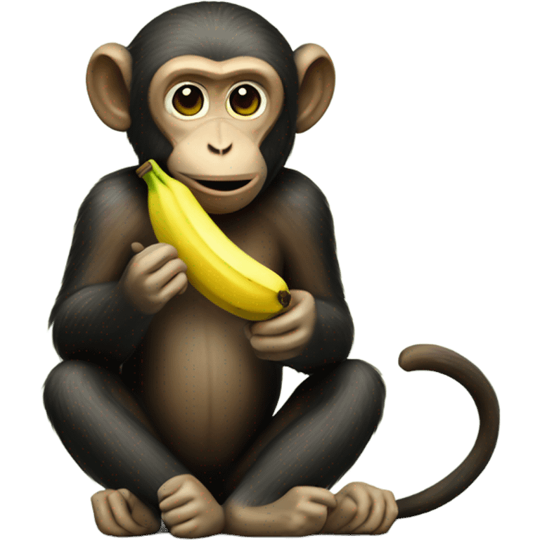 monkey eating banana emoji