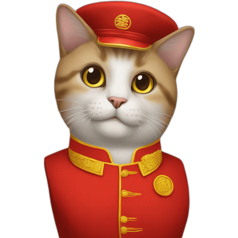 cat dressed as chairman mao emoji