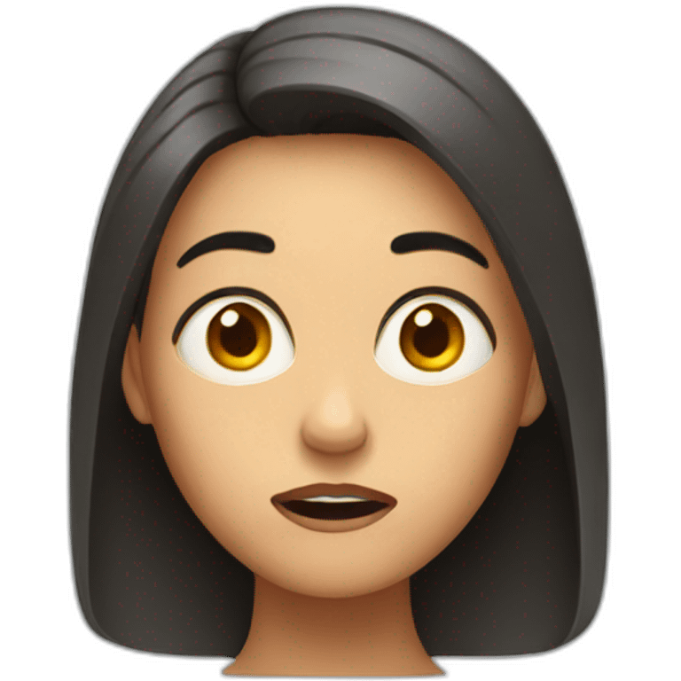 Women looking scared emoji