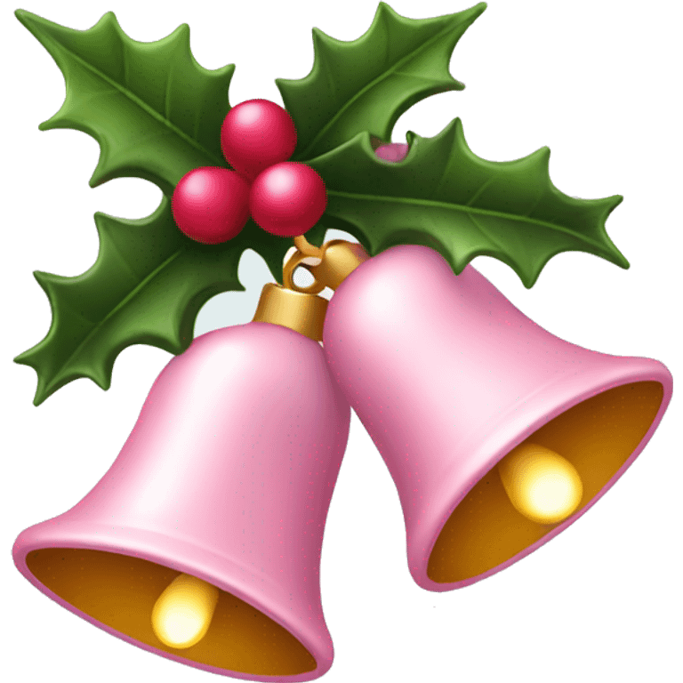 Light pink Christmas bells emoji