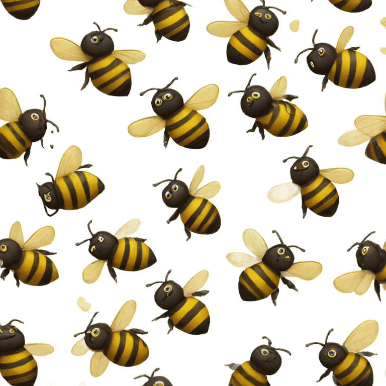 A lovable bee emoji