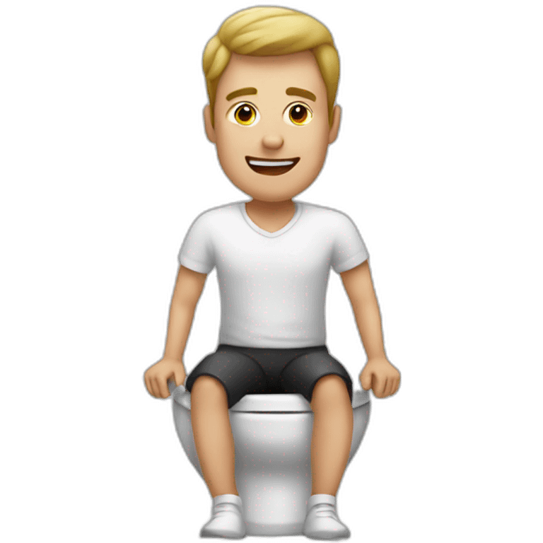 Man on toilet emoji