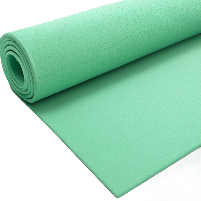 Gym mat for yoga mint green color emoji