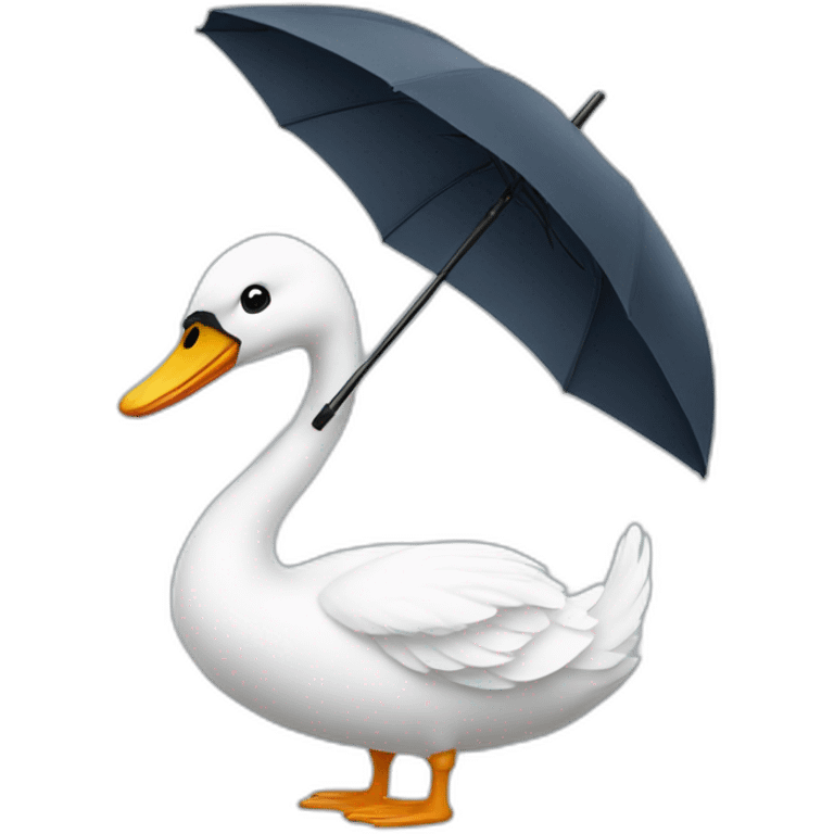 Swan with an umbrella  emoji