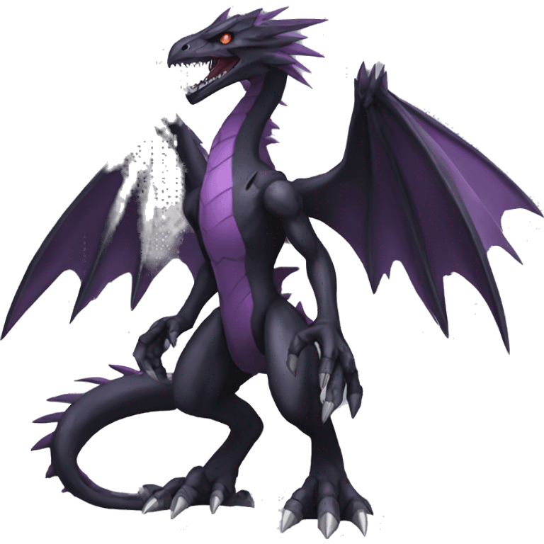  Cool Edgy Black Digimon-Fakemon-Raptor-Genesect-Dragon full body emoji