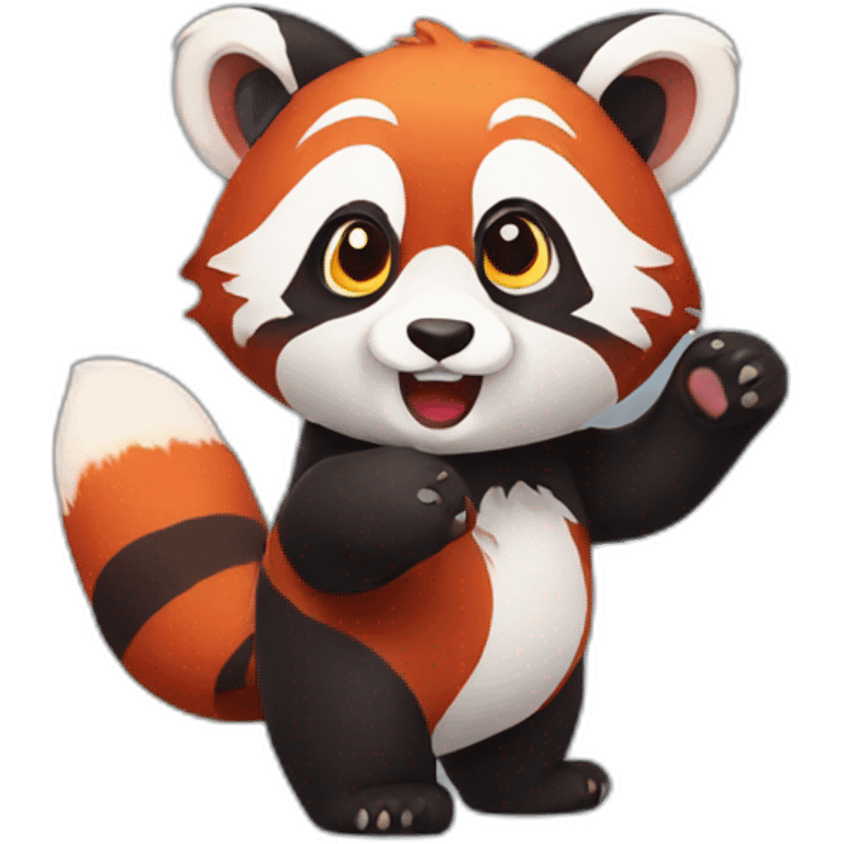 redpanda saying hello emoji