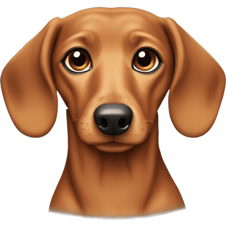 a tan short-haired dachshund emoji