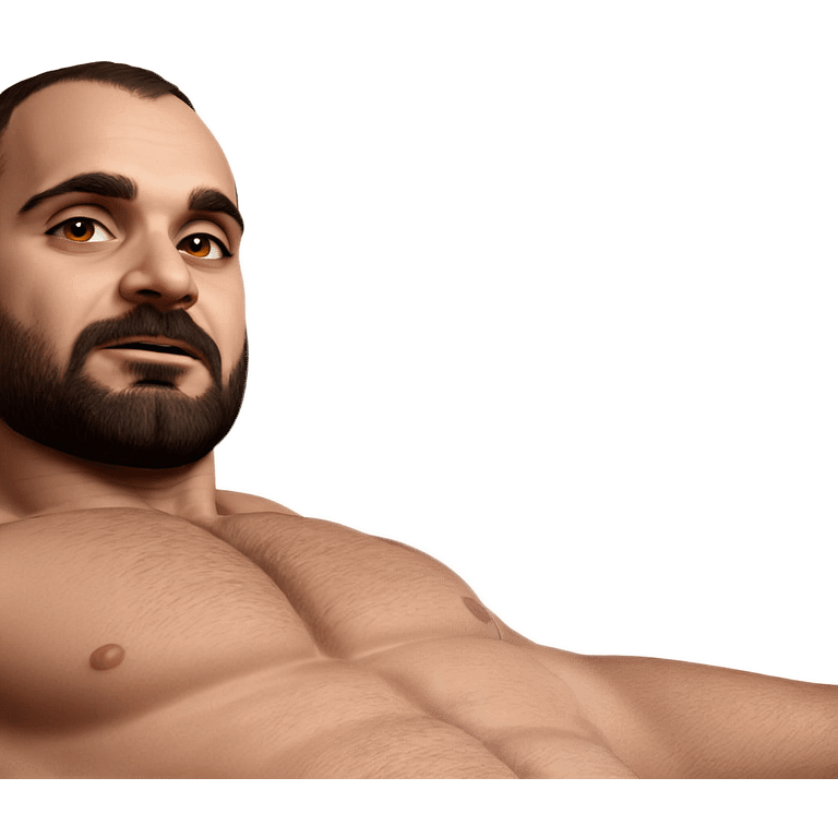 muscular male portrait nude emoji