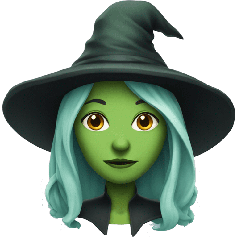 green-skinned witch in hat emoji