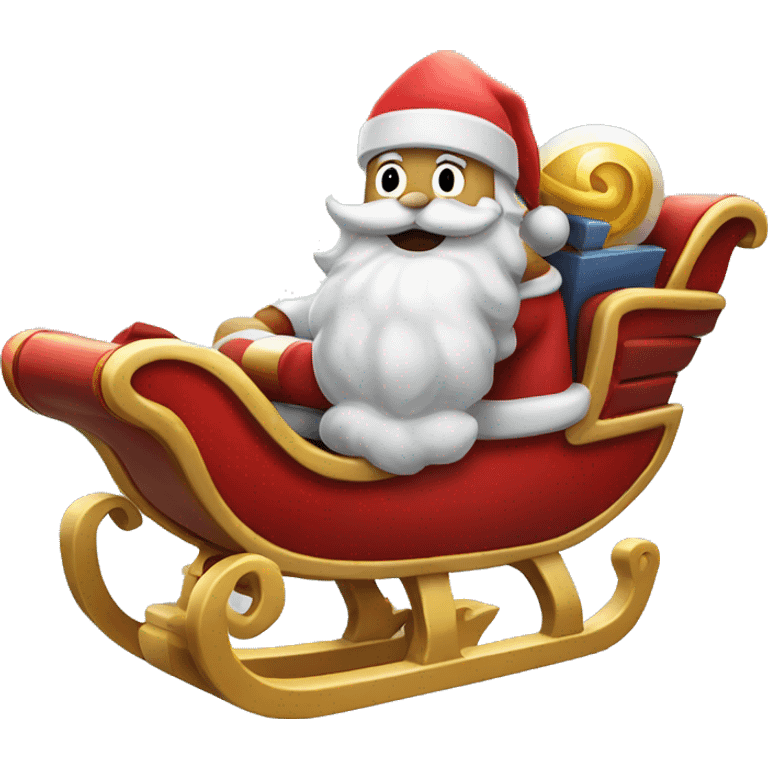 santa sleigh rocket ship emoji