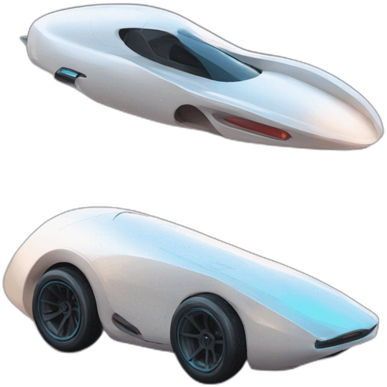 futuristic race car emoji