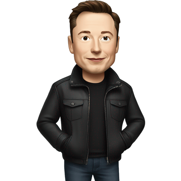 Elon musk in a black jacket emoji