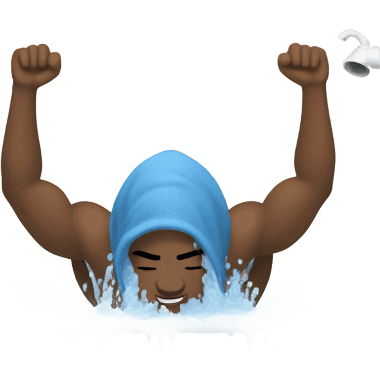 Doing pushups in the shower emoji