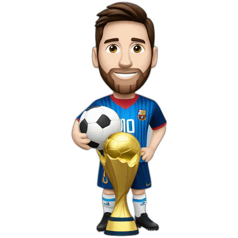 MESSI CON A COPA DE MUNDO emoji