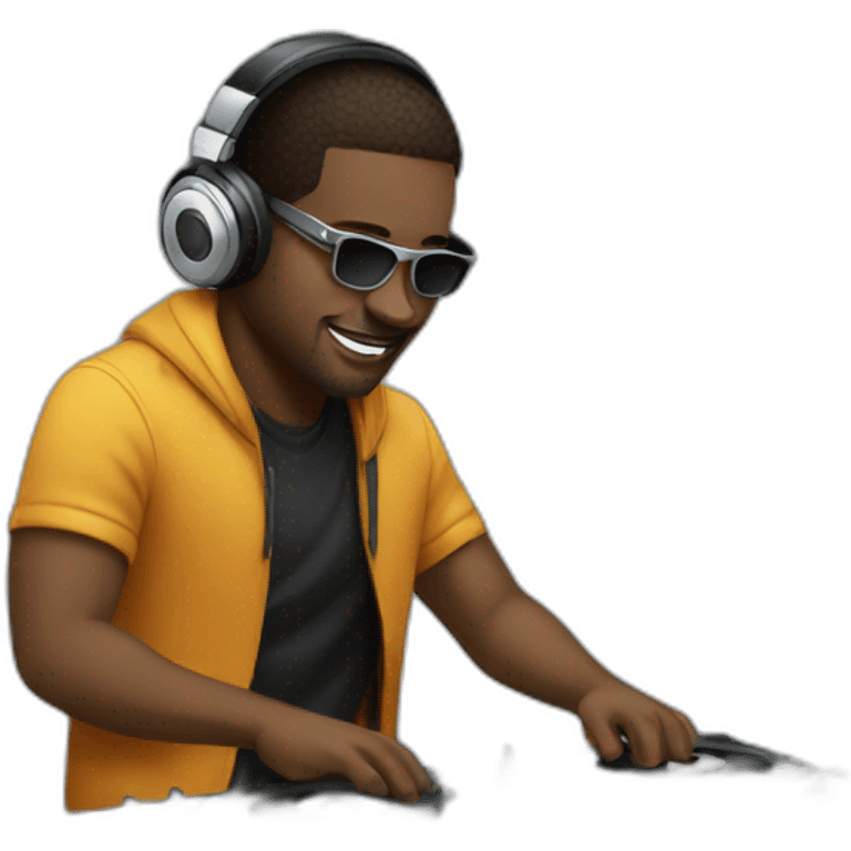 DJ playing music emoji