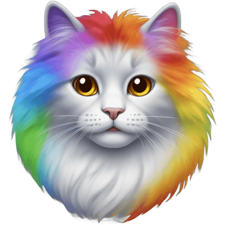 Rainbow cat emoji