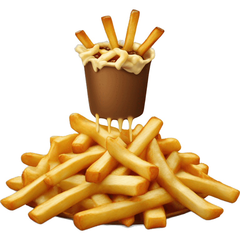 Poutine qui mange une poutine emoji