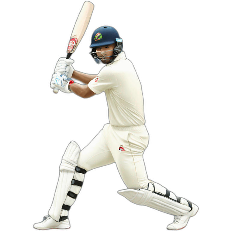 Batsman hitting six emoji