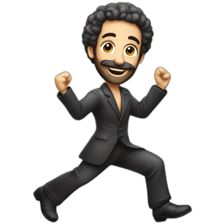 Jewish man disco dancing emoji