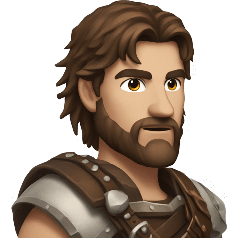 Baldurs gate 3 male warrior brown hair sw emoji